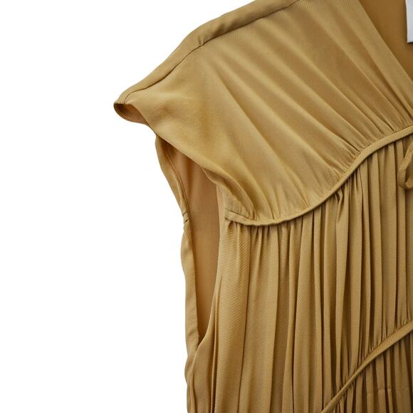 Tove Tan Flores Silk Georgette Gathered Maxi Dress Size 40 US 8 - Picture 4 of 14